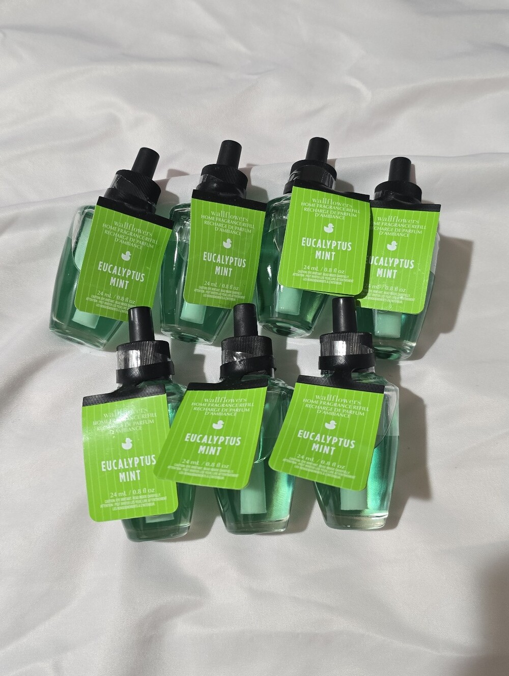 NWT White Barn Wallflowers Home Fragrance Refill Parfum Eucalyptus Mint 7pcs